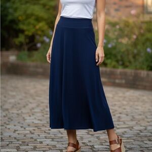 Links Deep Blue Midi Skirt Size M
